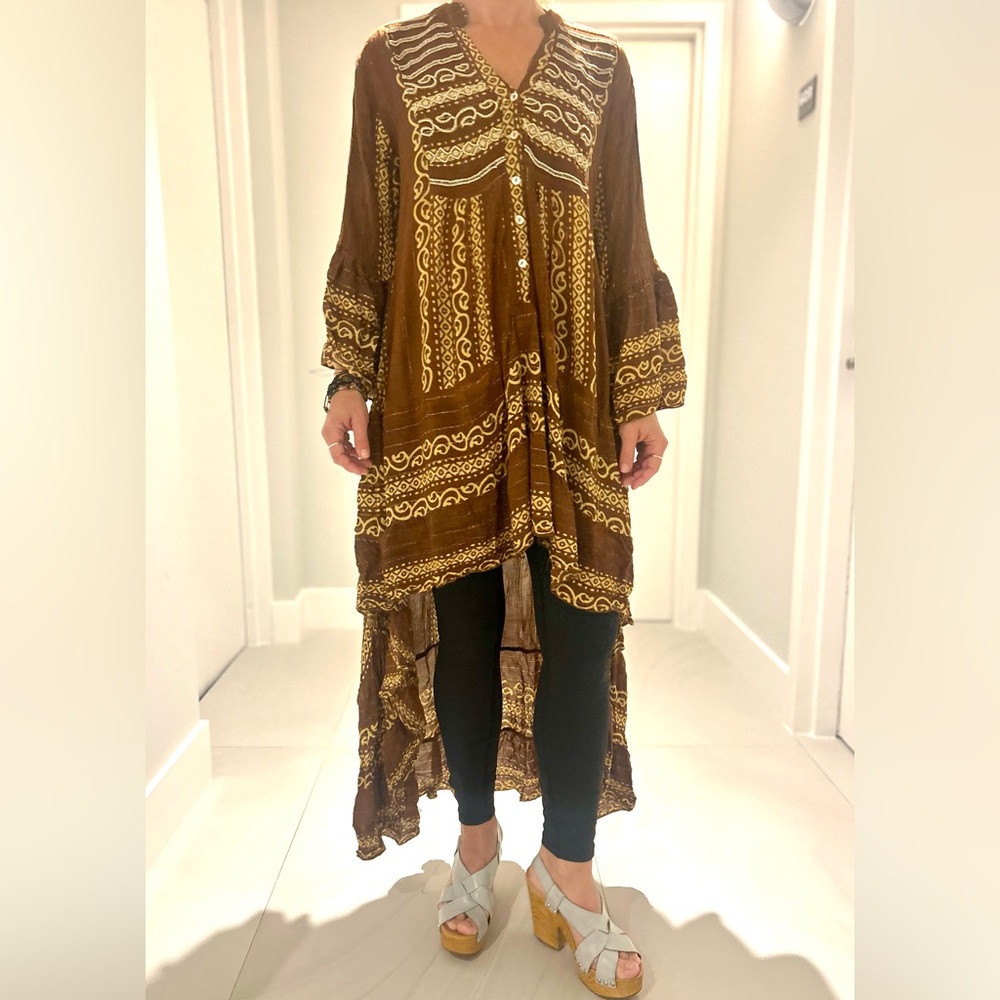 BROWN & GOLD BOHEMIAN TUNIQUE TUNIC DRESS
BLANCO DE IBIZA